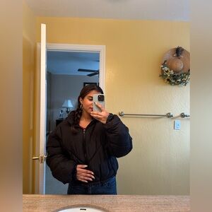 Women's Classic Black Puffer Jacket